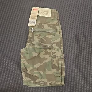 Levi, Camo, Cargo, Shorts, Size 3T, Adjustable Waist, Cotton